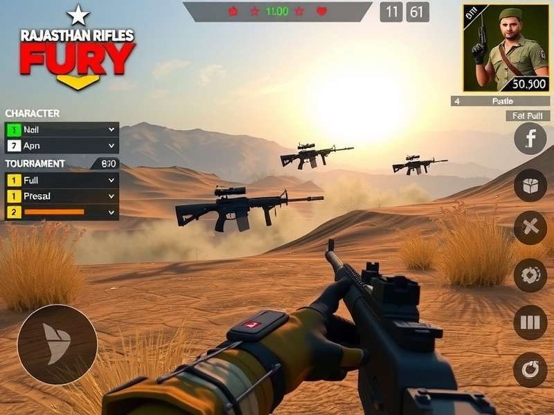 Rajasthan Rifles Fury character customization screen